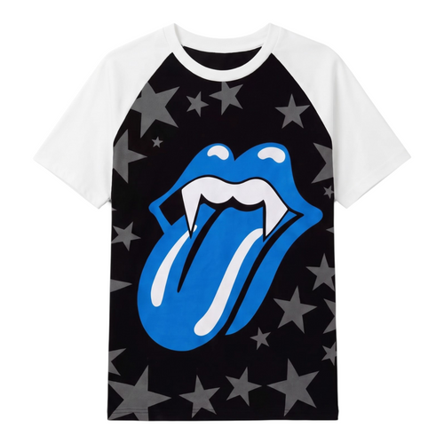 Blue Tongue and Star Raglan T-Shirt by NUMBASIA, product view