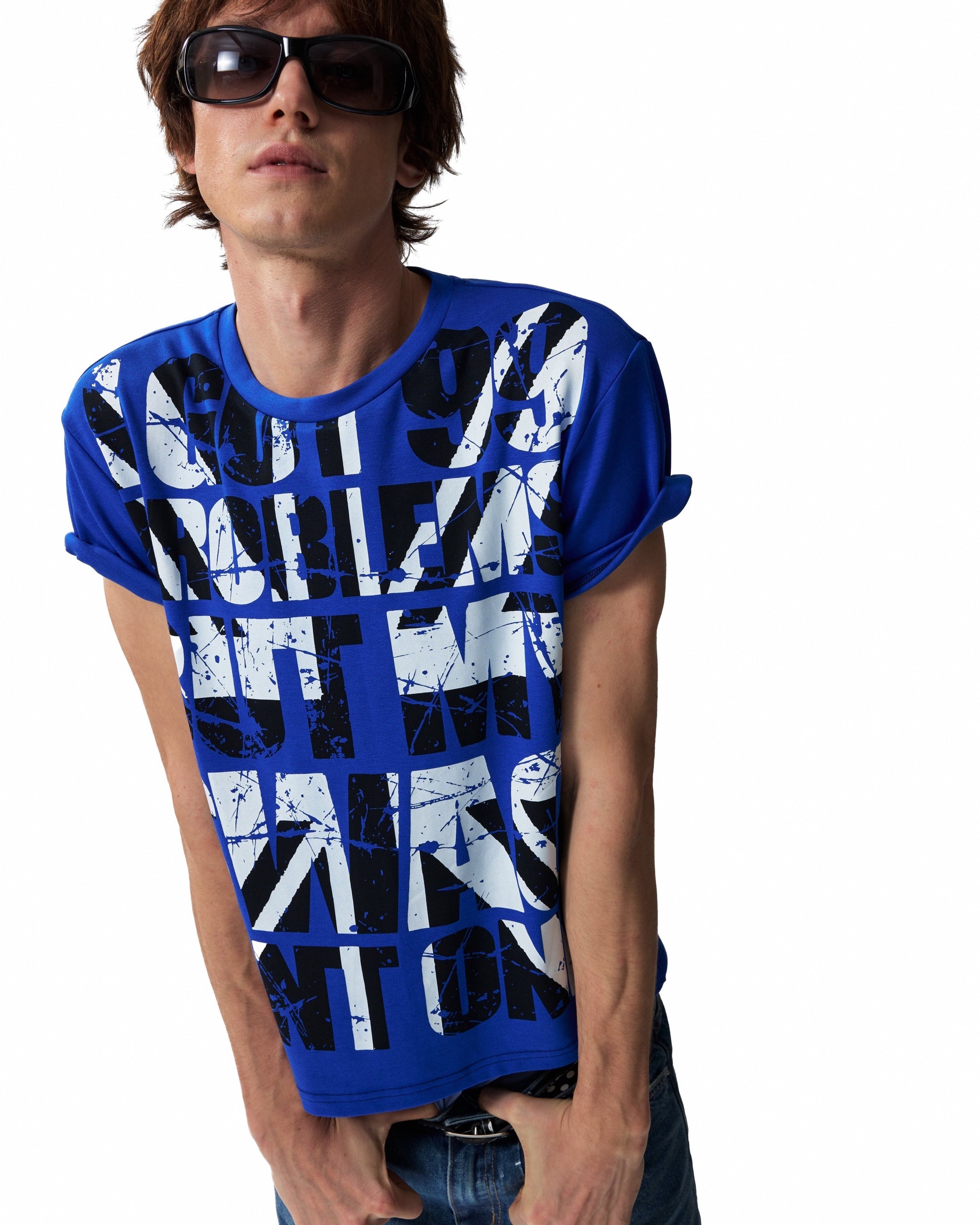 SWAGLIFE Union Jack Fitted T-Shirt by NUMBASIA, on a model