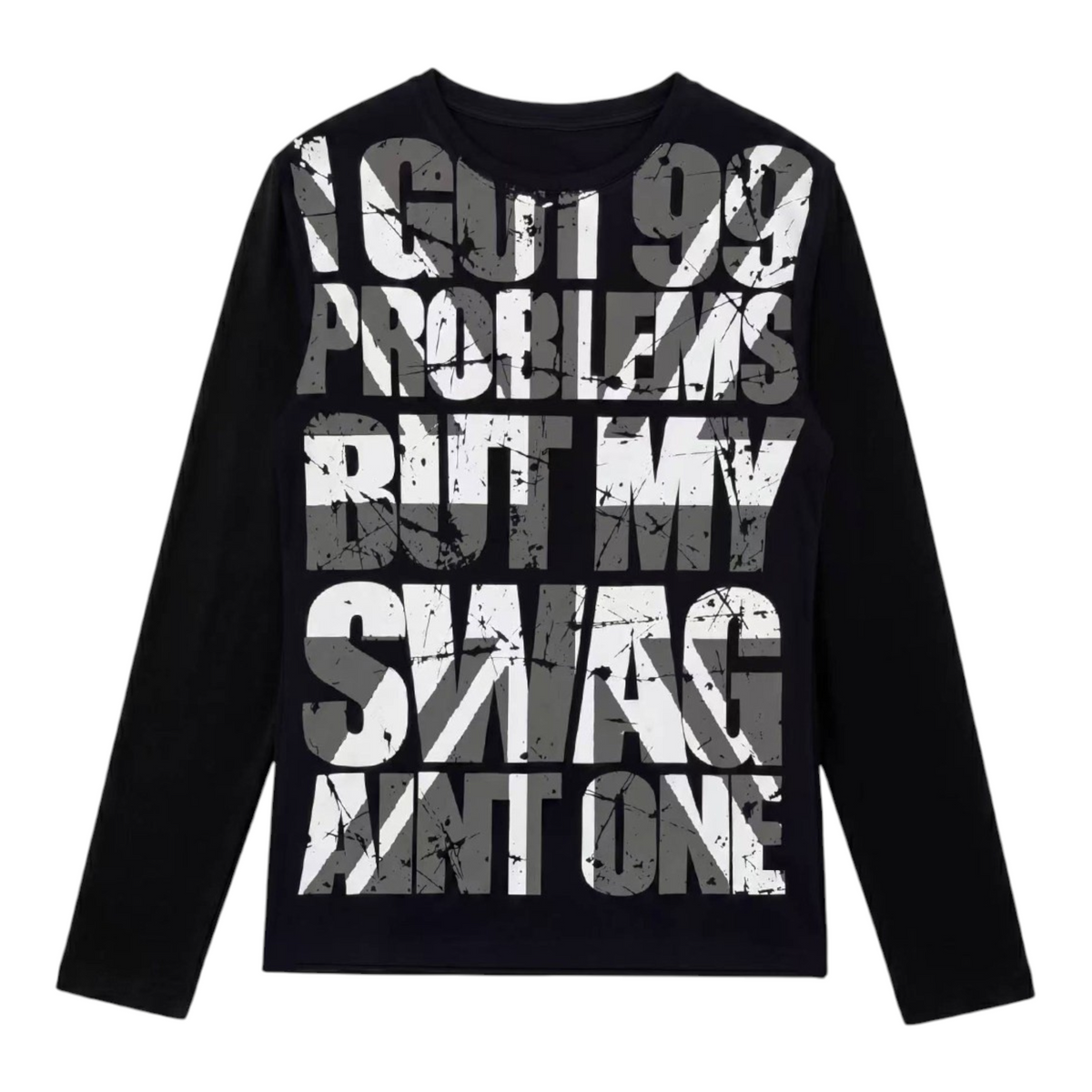 SWAGLIFE Flag Graphic Long Sleeve T-Shirt by NUMBASIA, front view