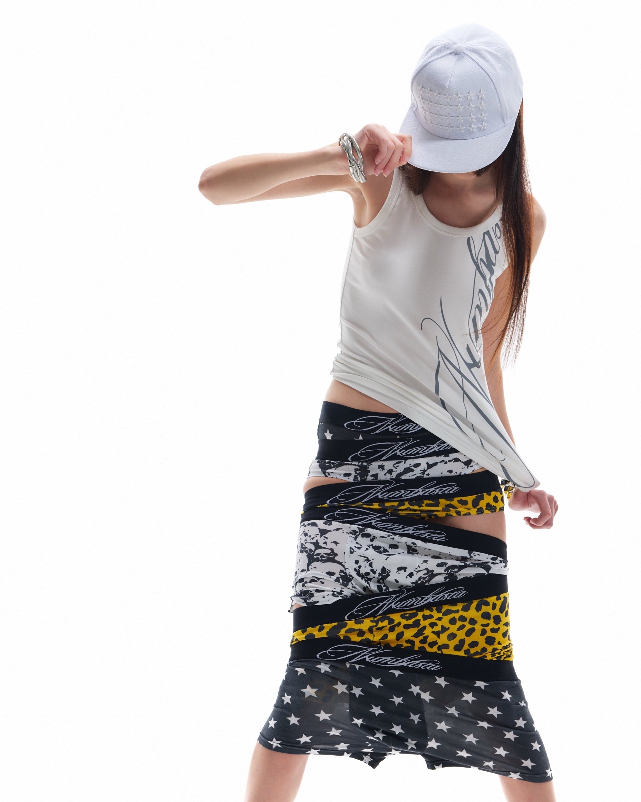 Printed Modal Boxer Briefs by NUMBASIA, on a model