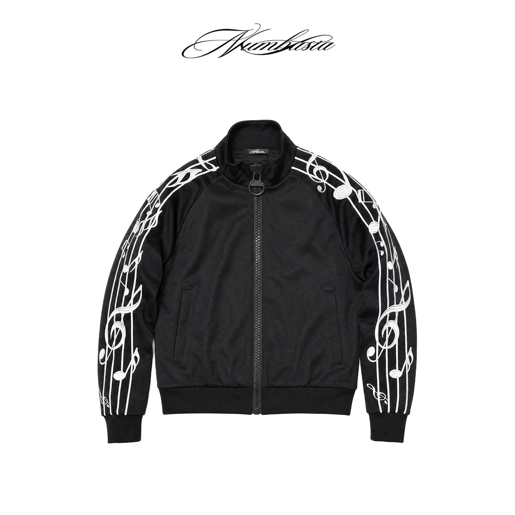 NUMBASIA Violin Embroidered Oversized-Zip Track Jacket — NA0018