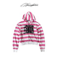 NUMBASIA SWAG Glitter Striped Zip Hoodie — NA0034