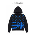 NUMBASIA Union Jack Star Glitter Print Hoodie — NA0062