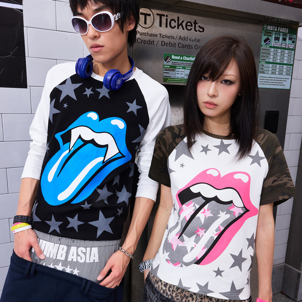 NUMBASIA Blue Tongue and Star Raglan T-Shirt — NA0069