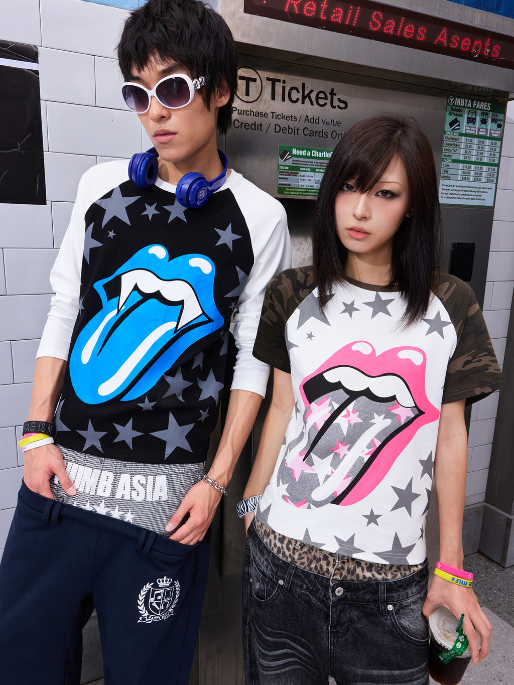 NUMBASIA Blue Tongue and Star Raglan T-Shirt — NA0069