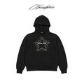 NUMBASIA Allover Rhinestone Star Logo Hoodie — NA0072