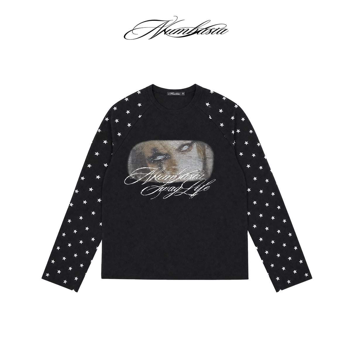 NUMBASIA Star Girl Graphic Raglan Long Sleeve T-Shirt — NA0075