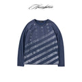 NUMBASIA Faded Star Stripe Raglan Long Sleeve T-Shirt — NA0078