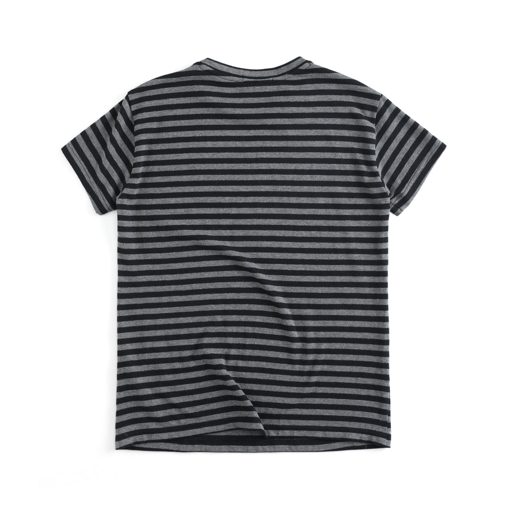 NUMBASIA Glitter Logo Striped Fitted T-Shirt — NA0080 back