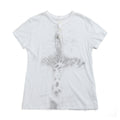 NUMBASIA Leopard Print Slub Henley T-Shirt — NA6005A front