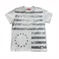 NUMBASIA Distressed Flag Print Washed T-Shirt — NA6014B front