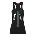 NUMBASIA Metallic Violin Print Fitted Tank Top — NA6028