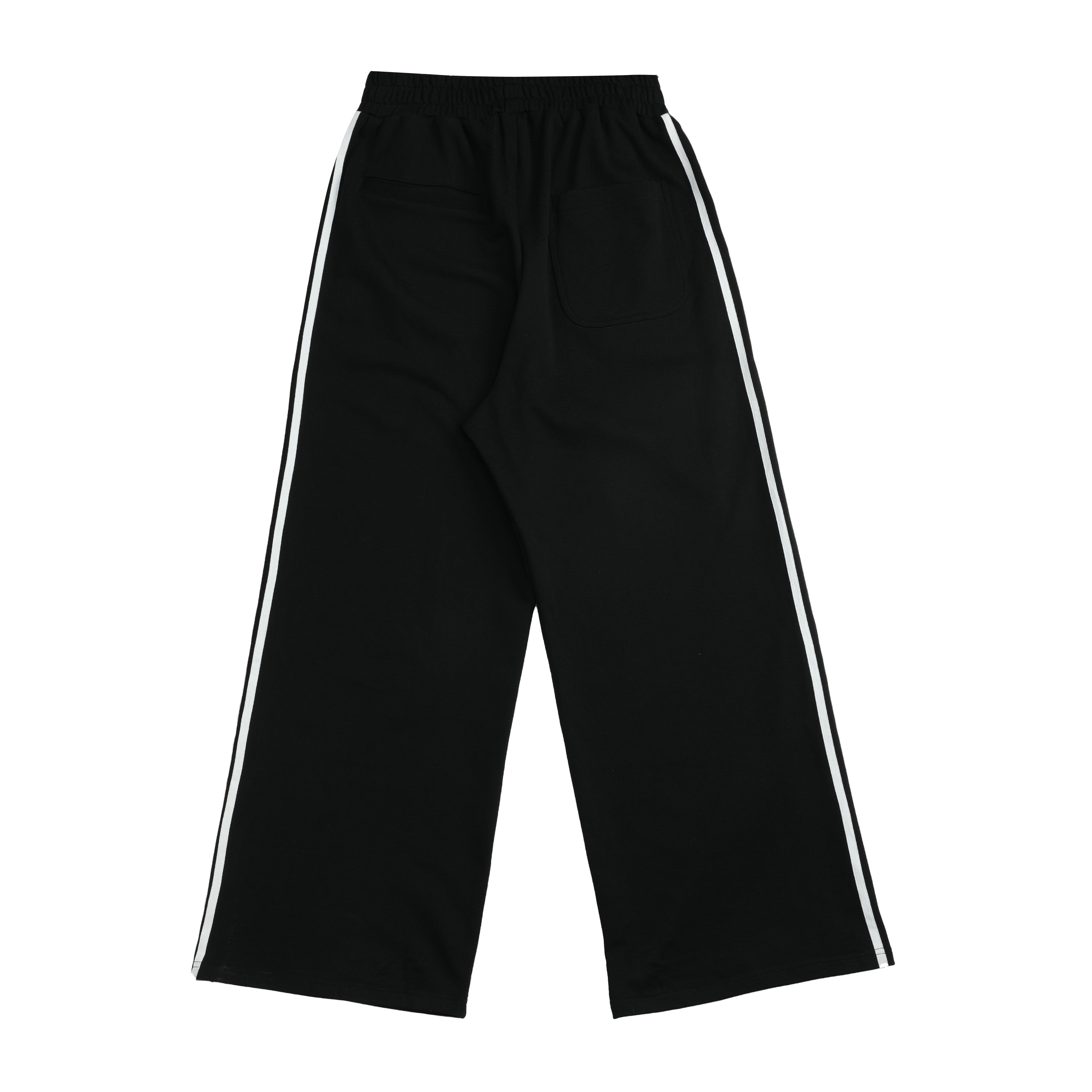NUMBASIA Violin Applique Striped Wide-Leg Sweatpants — NA6032A back