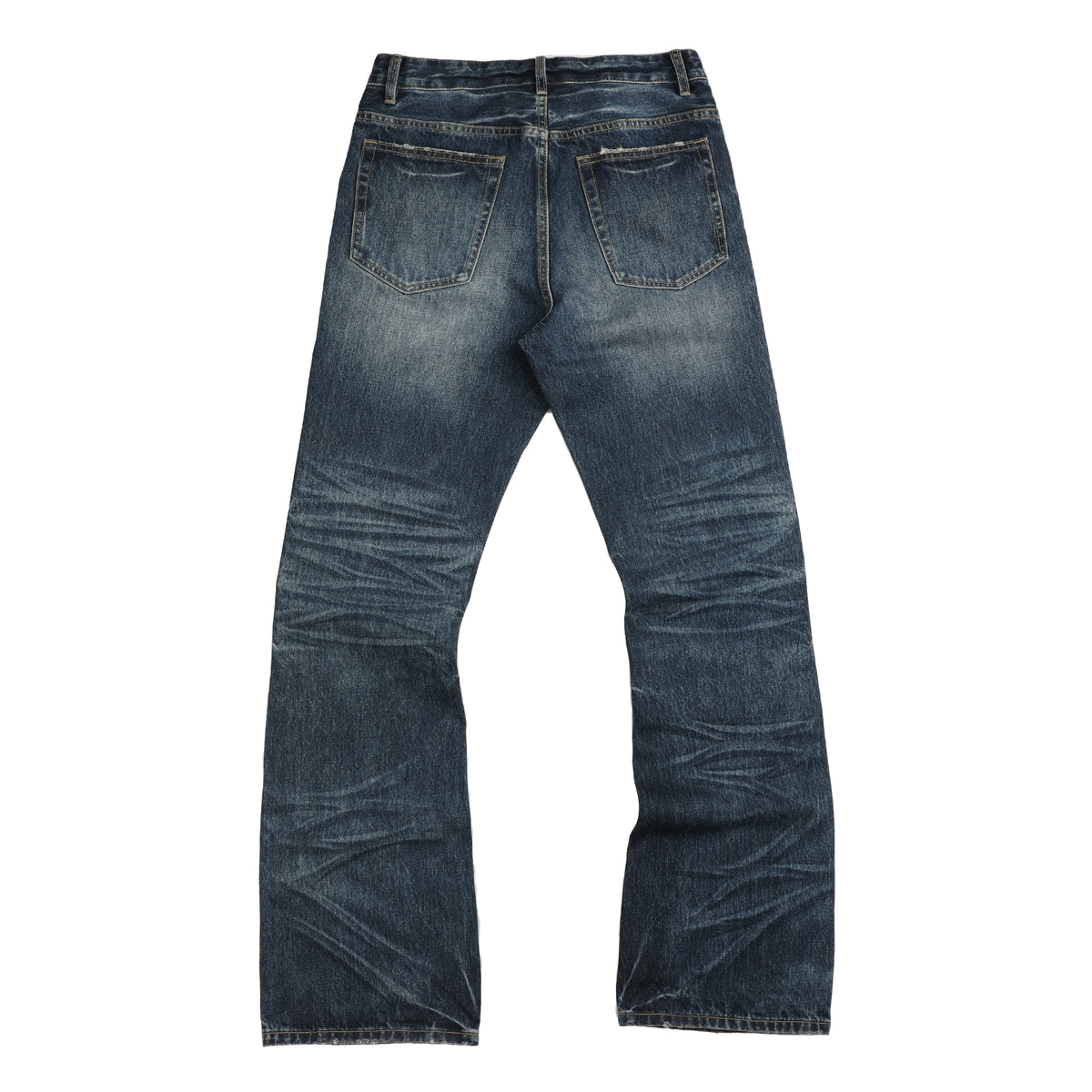 NUMBASIA Spike-Studded Washed Flared Jeans — NA6033A back
