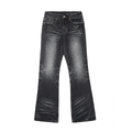 NUMBASIA Spike-Studded Washed Flared Jeans — NA6033C front
