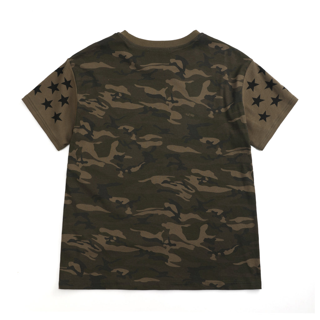 NUMBASIA SWAG LIFESTYLE Metallic Camo Star T-Shirt — NA6035A back
