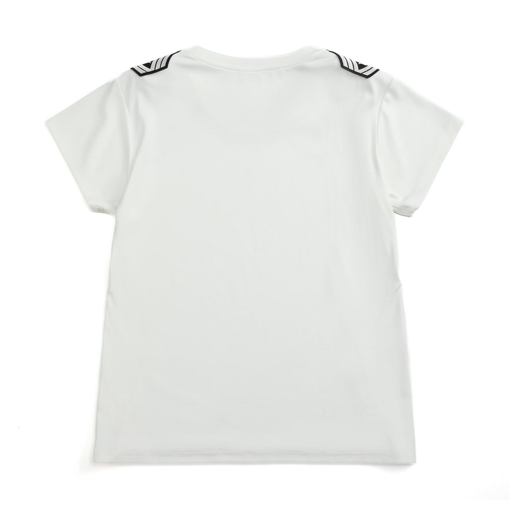 NUMBASIA Chain and Cross Graphic Fitted T-Shirt — NA6039A back