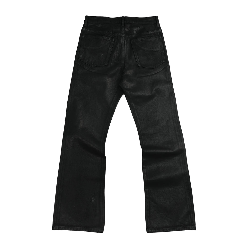 NUMBASIA Wax-Coated 13oz Slim Flared Jeans — NA6045A back