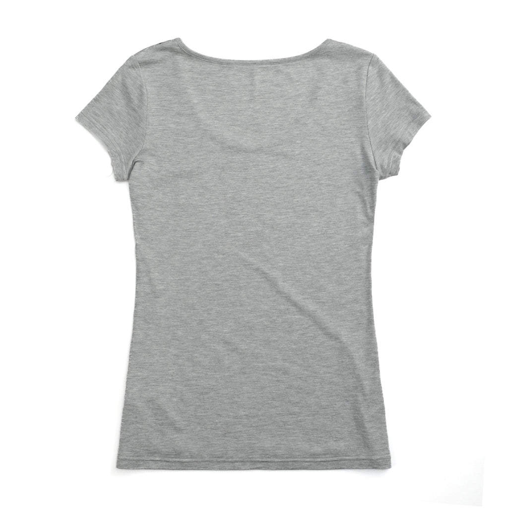 NUMBASIA Distressed Flag Graphic Scoop-Neck T-Shirt — NA6047A back