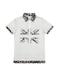 NUMBASIA Leopard Union Jack Layered-Look Polo — NA6132