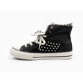NUMBASIA Double-Collar Star-Studded High-Top Sneakers — NA6133