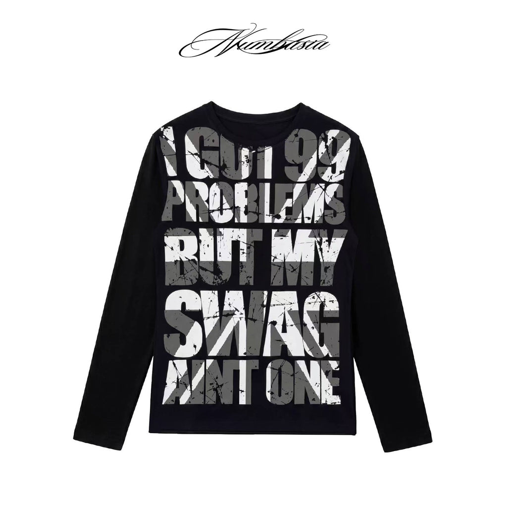 NUMBASIA SWAGLIFE Flag Graphic Long Sleeve T-Shirt — NA6160