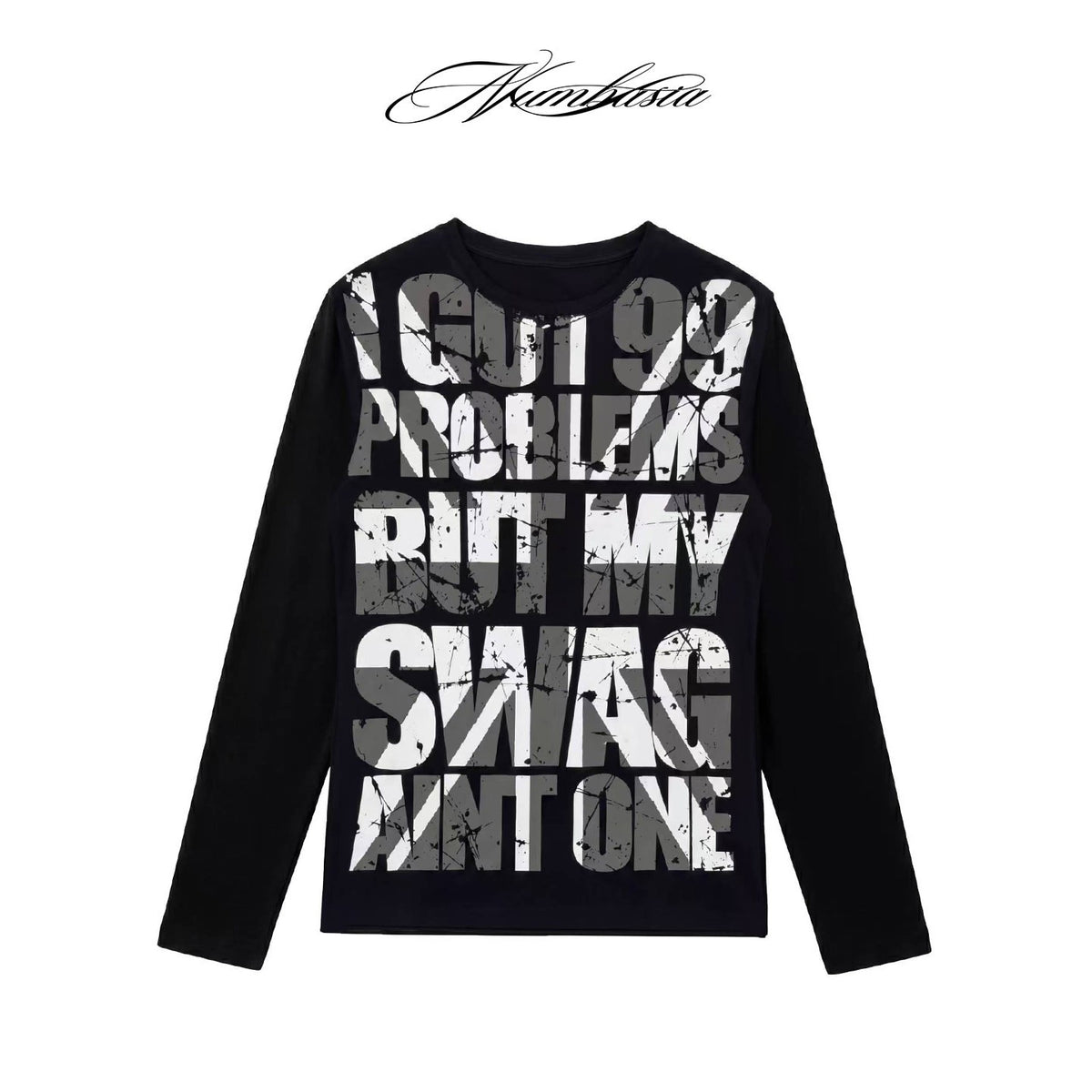 NUMBASIA SWAGLIFE Flag Graphic Long Sleeve T-Shirt — NA6160