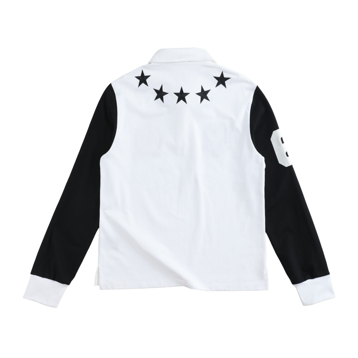 NUMBASIA Star Embroidered Logo Long Sleeve Polo — NA6161 back