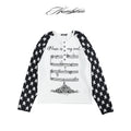 NUMBASIA Music Note Star Raglan Knit Henley — NA6174