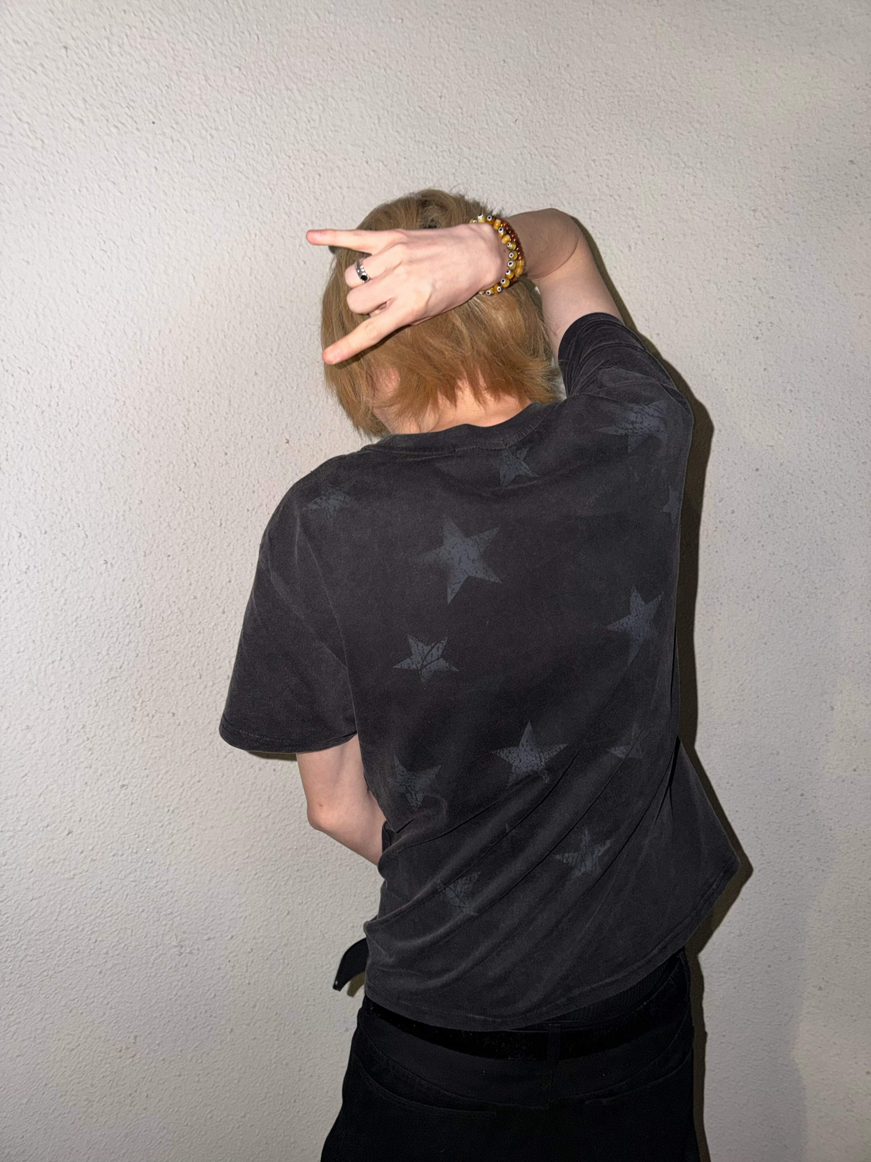 NUMBASIA AsiaSTAR Allover Star Washed Boxy T-Shirt — NA6215