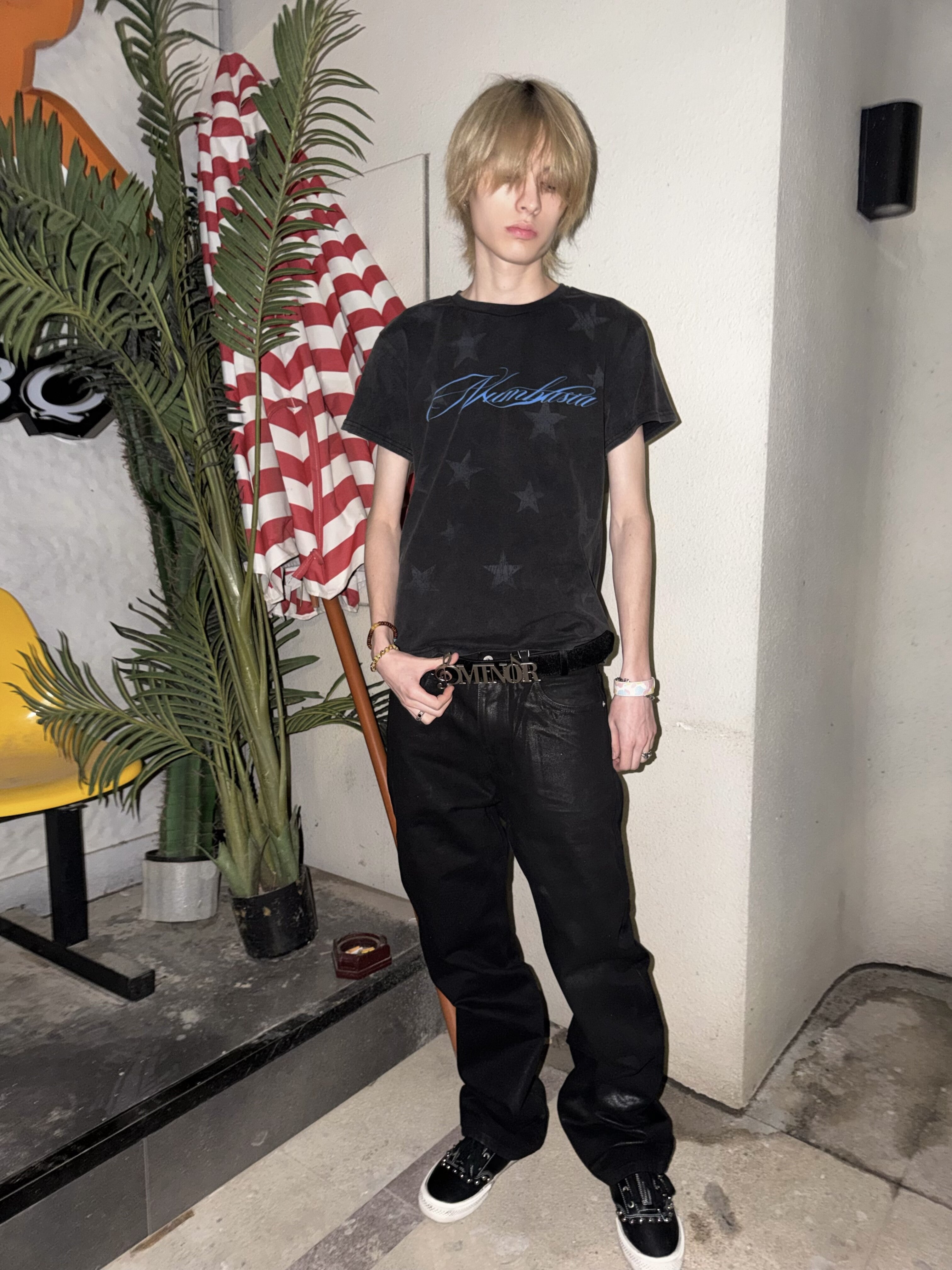NUMBASIA AsiaSTAR Allover Star Washed Boxy T-Shirt — NA6215