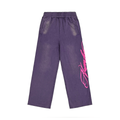 NUMBASIA Neon Script Washed Baggy Sweatpants — NA6228