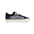 NUMBASIA Leopard Music Note Studded Canvas Sneakers — NA6235