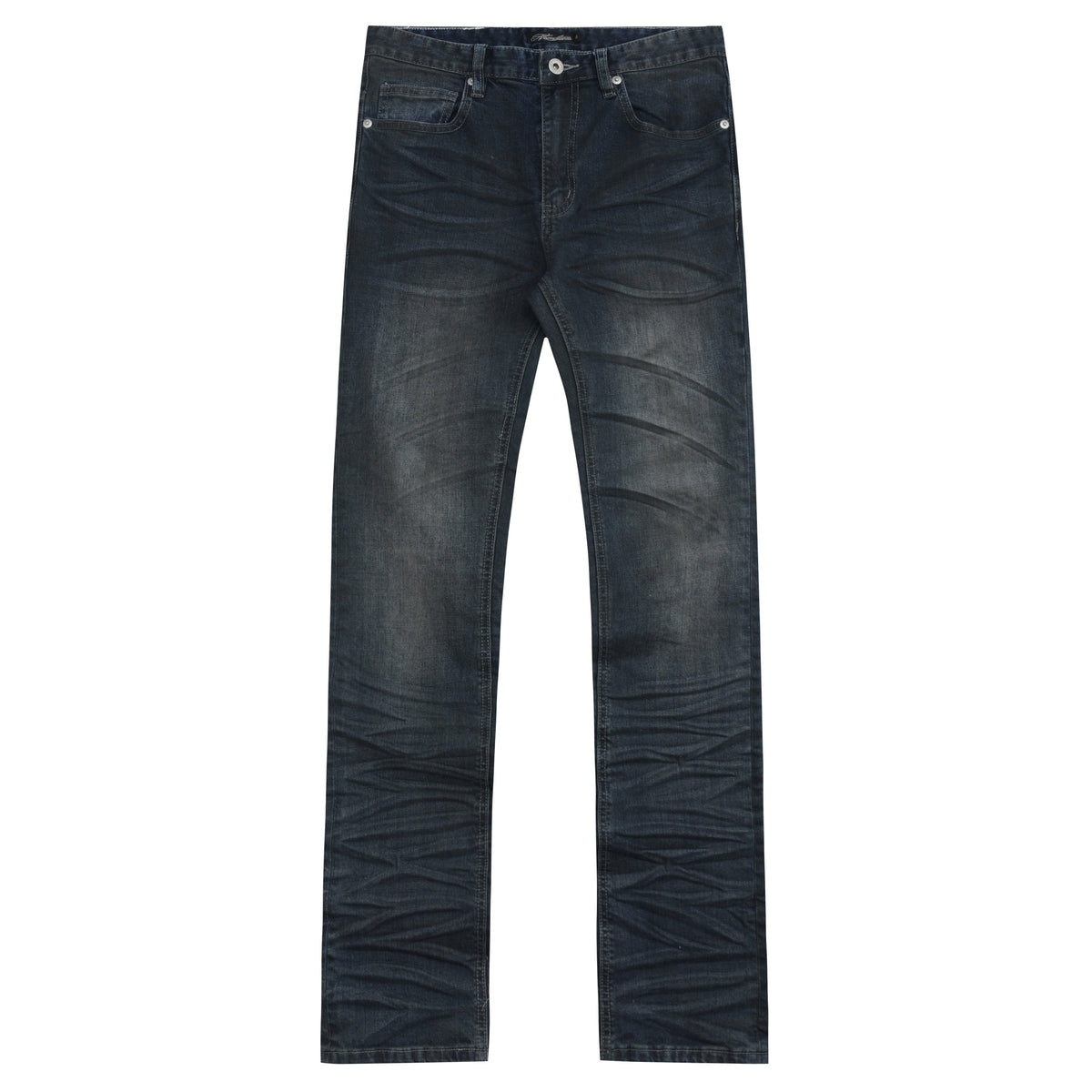 NUMBASIA Distressed Washed Skinny Stretch Jeans — white-background product view