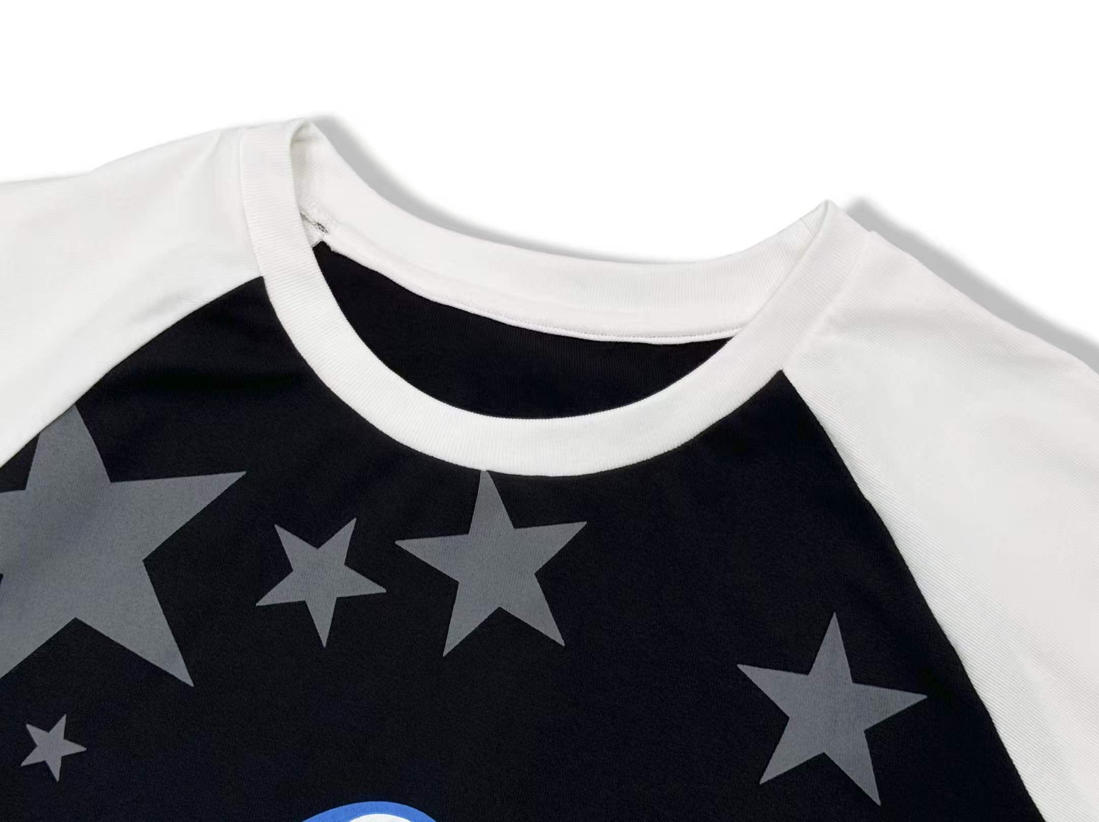 NUMBASIA Blue Tongue and Star Raglan Long Sleeve T-Shirt — NA6243